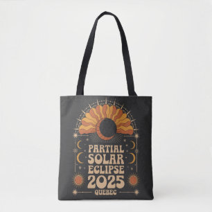 Gedeeltelijke Zonsverduistering 2025 Quebec Canada Tote Bag