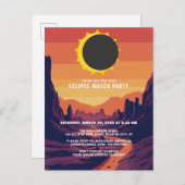 Gedeeltelijke Zonsverduistering 2025 Uitnodiging v (Voorkant / Achterkant)