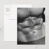 Gedefinieerde buik van de bodybuilder briefkaart (Voorkant / Achterkant)