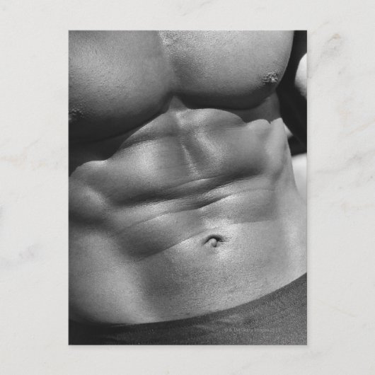 Gedefinieerde buik van de bodybuilder briefkaart (Voorkant)