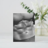 Gedefinieerde buik van de bodybuilder briefkaart (Staand voorkant)