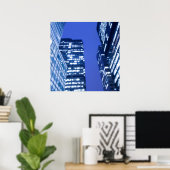 Gedefocuseerd naar boven uitzicht van kantoor die  poster (Thuiskantoor)