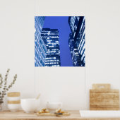 Gedefocuseerd naar boven uitzicht van kantoor die  poster (Keuken)