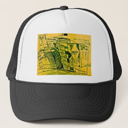 Gedegradeerd Trucker Pet (Voorkant)