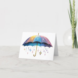 Gedekt door geloof bedankkaart