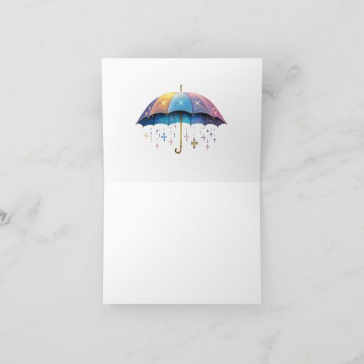 Gedekt door geloof bedankkaart (Binnen)