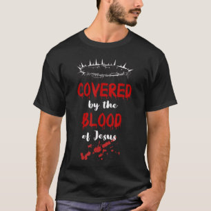 Gedekt door het bloed van Jesus Christelijk Hallow T-shirt