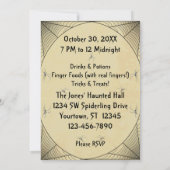 Gedekt in Spiders Halloween Party Invitation Kaart (Achterkant)