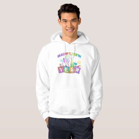 Gedekt overhemd - HAPPY NIEUW JAAR Hoodie (Voorkant volledig)