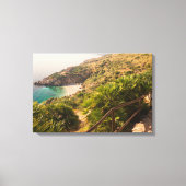 Gedekt strand in Lo Zingaro, Sicilië Canvas Afdruk (Voorkant)