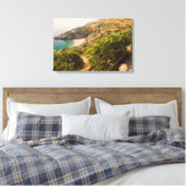 Gedekt strand in Lo Zingaro, Sicilië Canvas Afdruk (Insitu (Slaapkamer))
