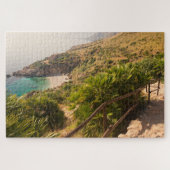 Gedekt strand in Lo Zingaro, Sicilië Legpuzzel (Horizontaal)