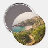 Gedekt strand in Lo Zingaro, Sicilië Magneet (Voorkant / Achterkant)