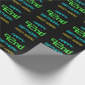 Gedekte 92e verjaardag van Fun Digital Computing Cadeaupapier (Hoek)