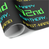 Gedekte 92e verjaardag van Fun Digital Computing Cadeaupapier (Rol Hoek)