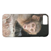Gedekte aap met grote ogen iphone 7 hoesje (Achterkant (Horizontaal))