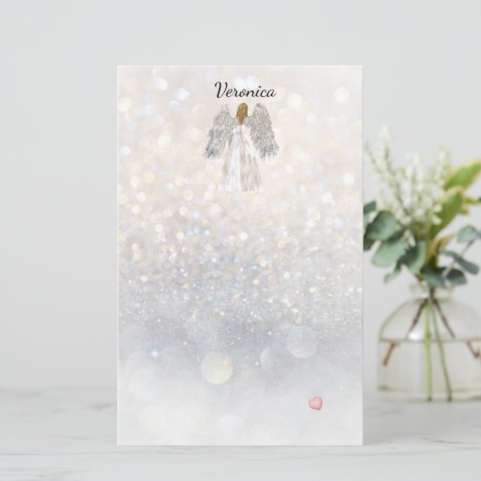 Gedekte Angel Stationery Briefpapier (Staand voorkant)