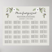 Gedekte annemonen - Alfabetische zitplaats Poster (Voorkant)