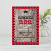 Gedekte BBQ en verjaardagsuitnodiging Kaart (Staand voorkant)