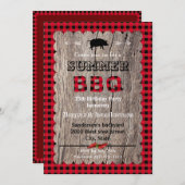 Gedekte BBQ en verjaardagsuitnodiging Kaart (Voorkant / Achterkant)