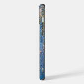 Gedekte Blauwe Verf Textuur iPhone Hoesje (Linkerkant)
