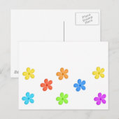 Gedekte bloemen briefkaart (Voorkant / Achterkant)