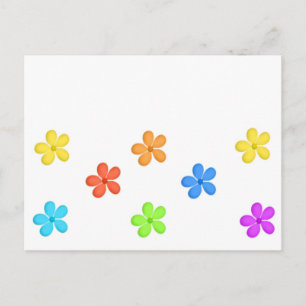 Gedekte bloemen briefkaart