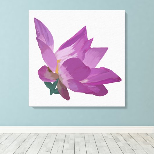 Gedekte bloemen canvas afdruk (Insitu (Houten vloer))