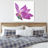 Gedekte bloemen canvas afdruk (Insitu (Slaapkamer))