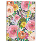 Gedekte bloemen dames Cadeauklembord Klembord (Achterkant)