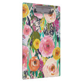 Gedekte bloemen dames Cadeauklembord Klembord (Rechts)