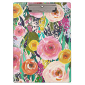 Gedekte bloemen dames Cadeauklembord Klembord (Voorkant)