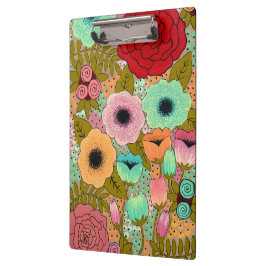 Gedekte bloemen dames Cadeauklembord Klembord