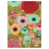 Gedekte bloemen dames Cadeauklembord Klembord (Achterkant)