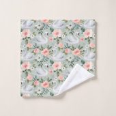 Gedekte bloemen en zwoegen bad handdoek (Wasdoekje)