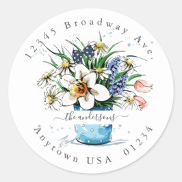 Gedekte Bloemen; het Zegel van de Envelop van het 