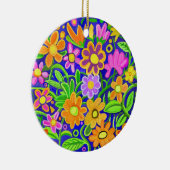 Gedekte bloemen keramisch ornament (Rechts)