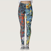 Gedekte bloemen leggings (Voorkant)