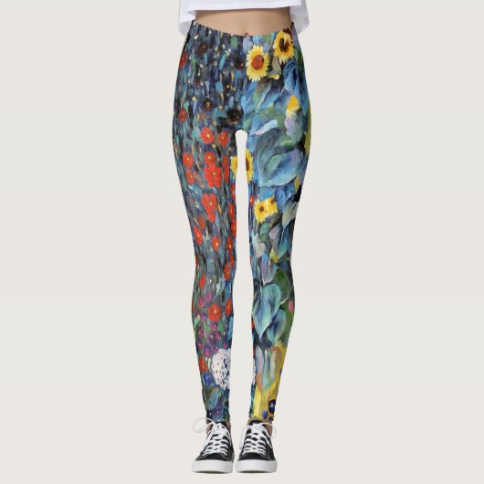 Gedekte bloemen leggings (Voorkant)