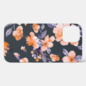 Gedekte bloemen naadloze achtergrondillustratie Case-Mate iPhone case (Achterkant (horizontaal))