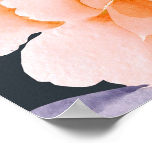 Gedekte bloemen naadloze achtergrondillustratie poster (Hoek)