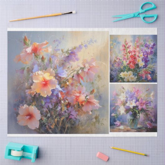 Gedekte bloemen tissuepapier (Craft)