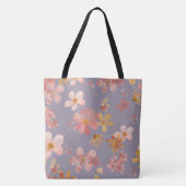 Gedekte bloemen tote bag (Voorkant)