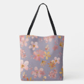 Gedekte bloemen tote bag (Achterkant)