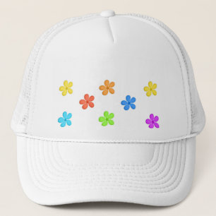 Gedekte bloemen trucker pet