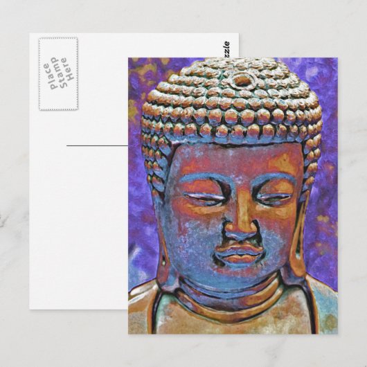 Gedekte Boeddha Briefkaart (Voorkant / Achterkant)