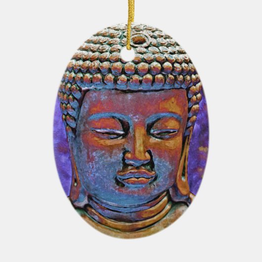 Gedekte Boeddha Keramisch Ornament (Voorkant)