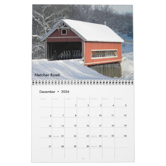 Gedekte Bridge Calendar Kalender (Dec 2026)