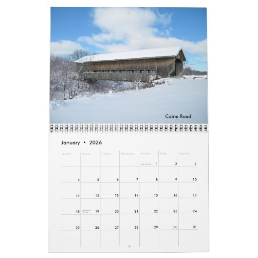 Gedekte Bridge Calendar Kalender (Jan 2026)
