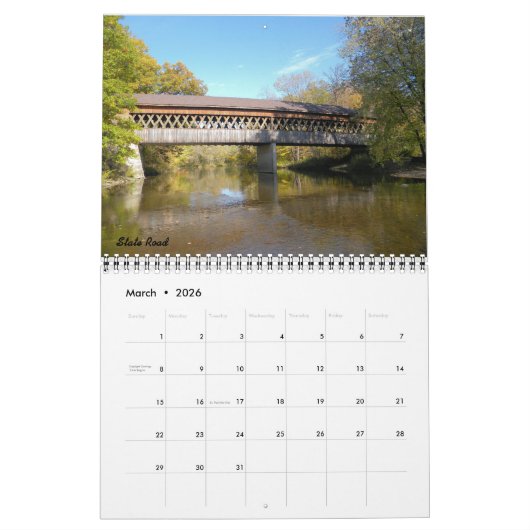 Gedekte Bridge Calendar Kalender (Mar 2026)